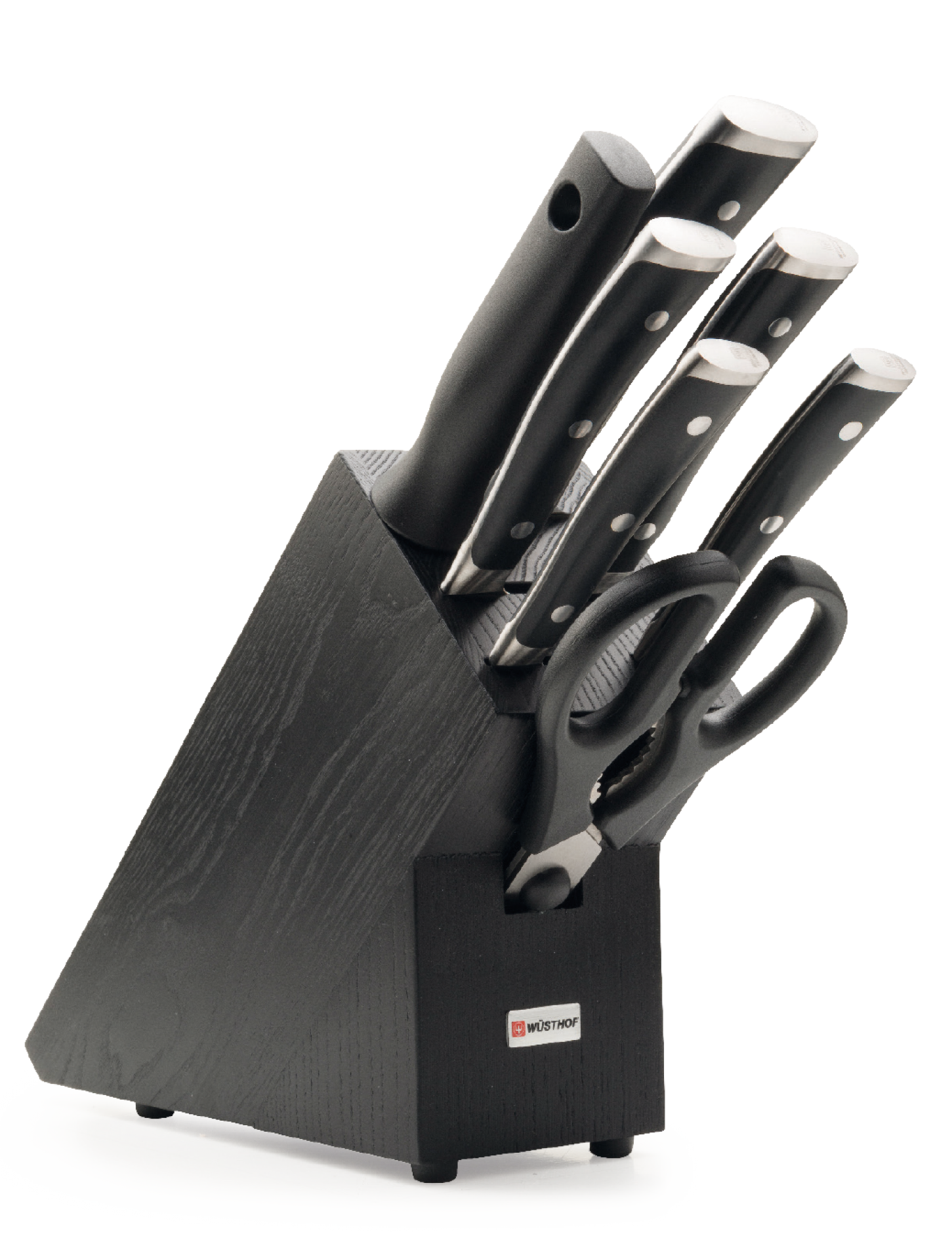 Set de 6 cuchillos para carne Wüsthof Classic Ikon madera con funda cuero -  Ganivetería Roca